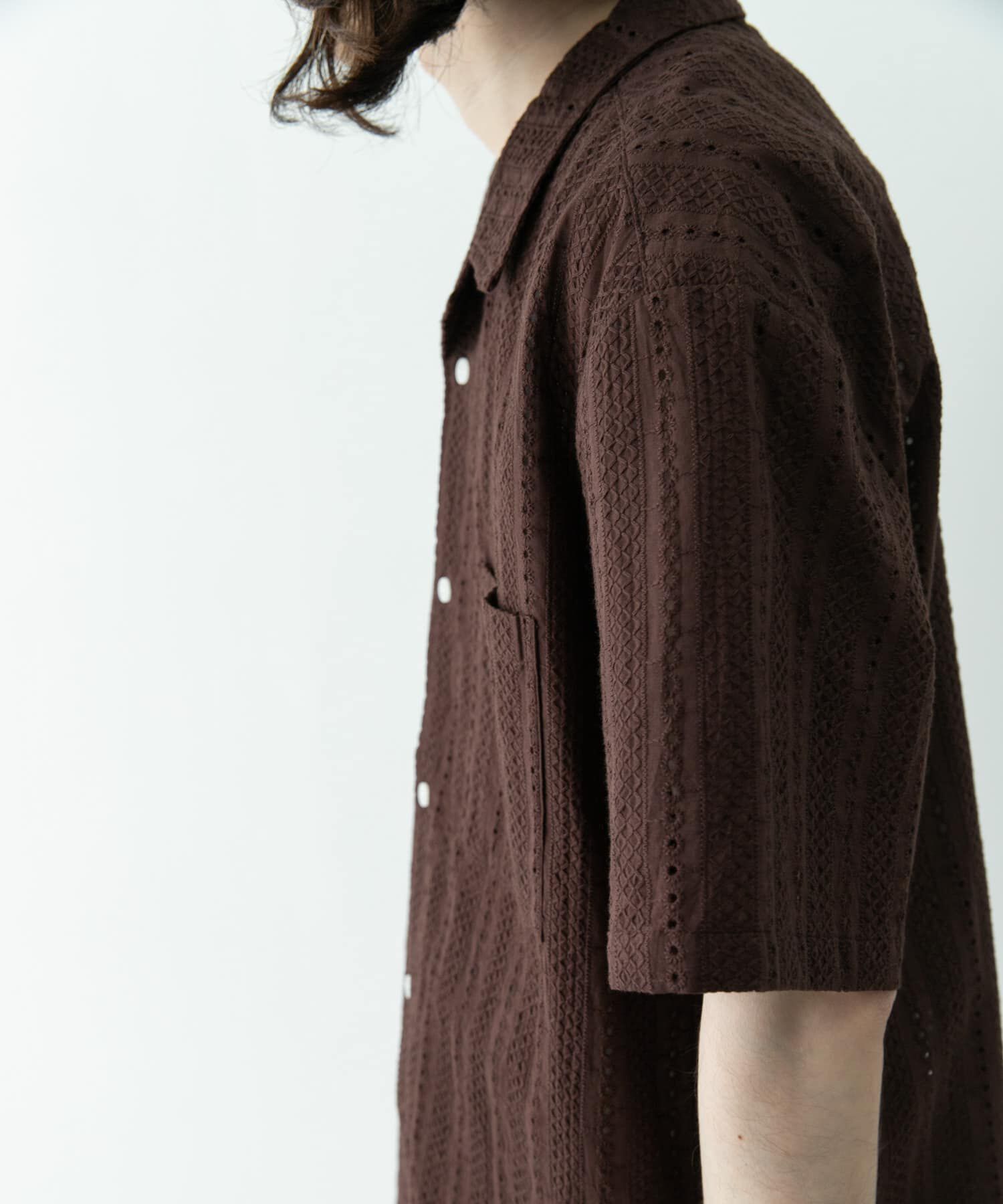 Sonny Label 「レース刺繍ショートスリーブシャツ」|シャツ・ブラウス|