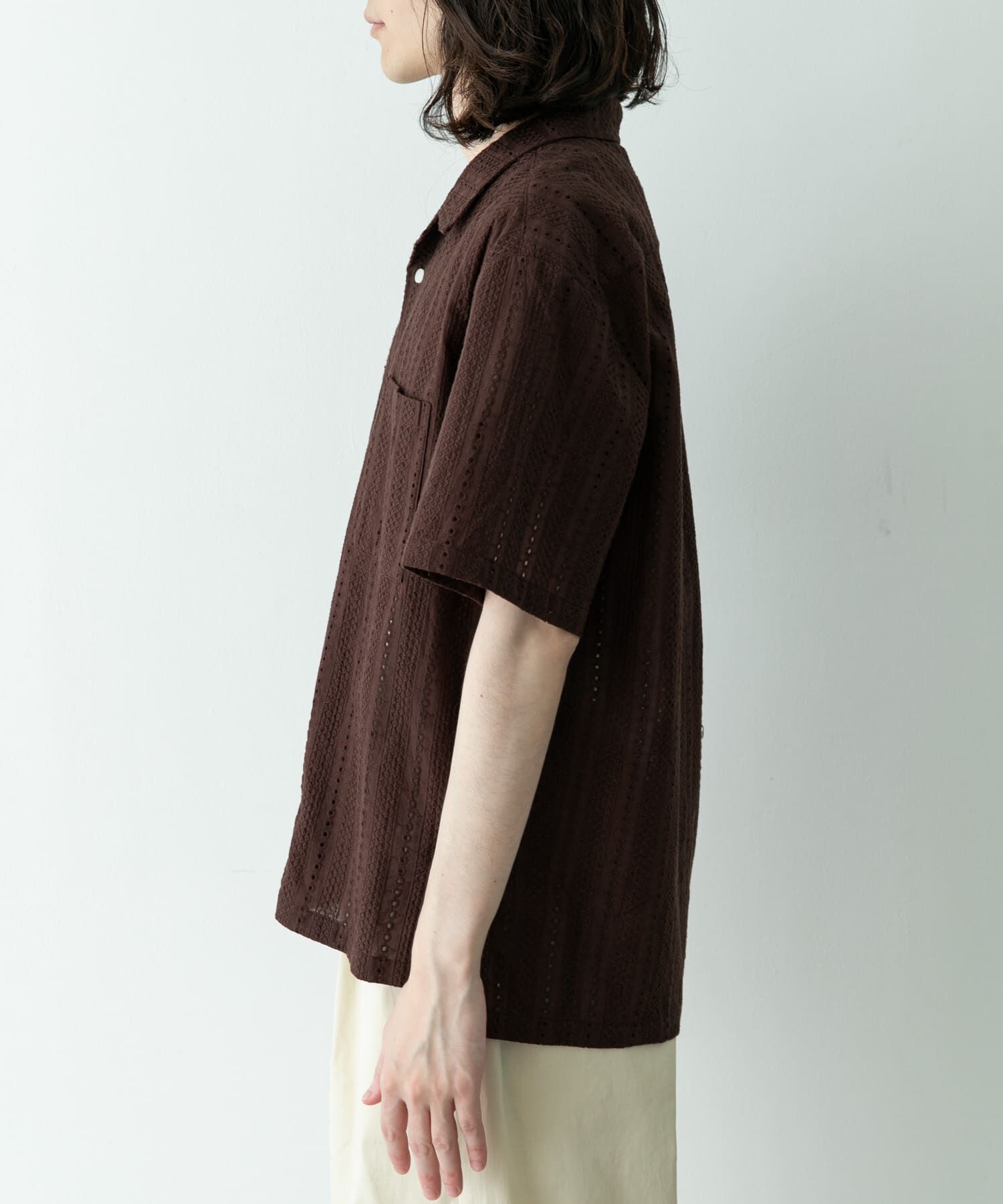 Sonny Label 「レース刺繍ショートスリーブシャツ」|シャツ・ブラウス|