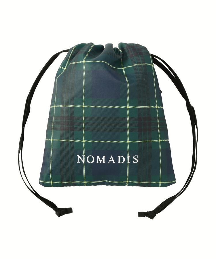 GARAGE OF GOOD CLOTHING「【NOMADIS】BOWERY チェック柄巾着バッグ」|トートバッグ|Check Green