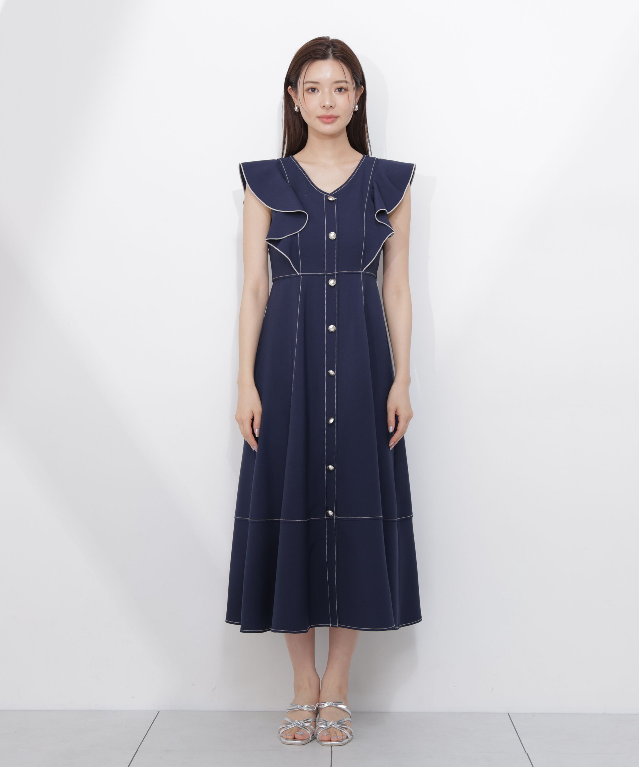 PROPORTION BODY DRESSING「フロントボタンステッチワンピース26SS」|ワンピース|
