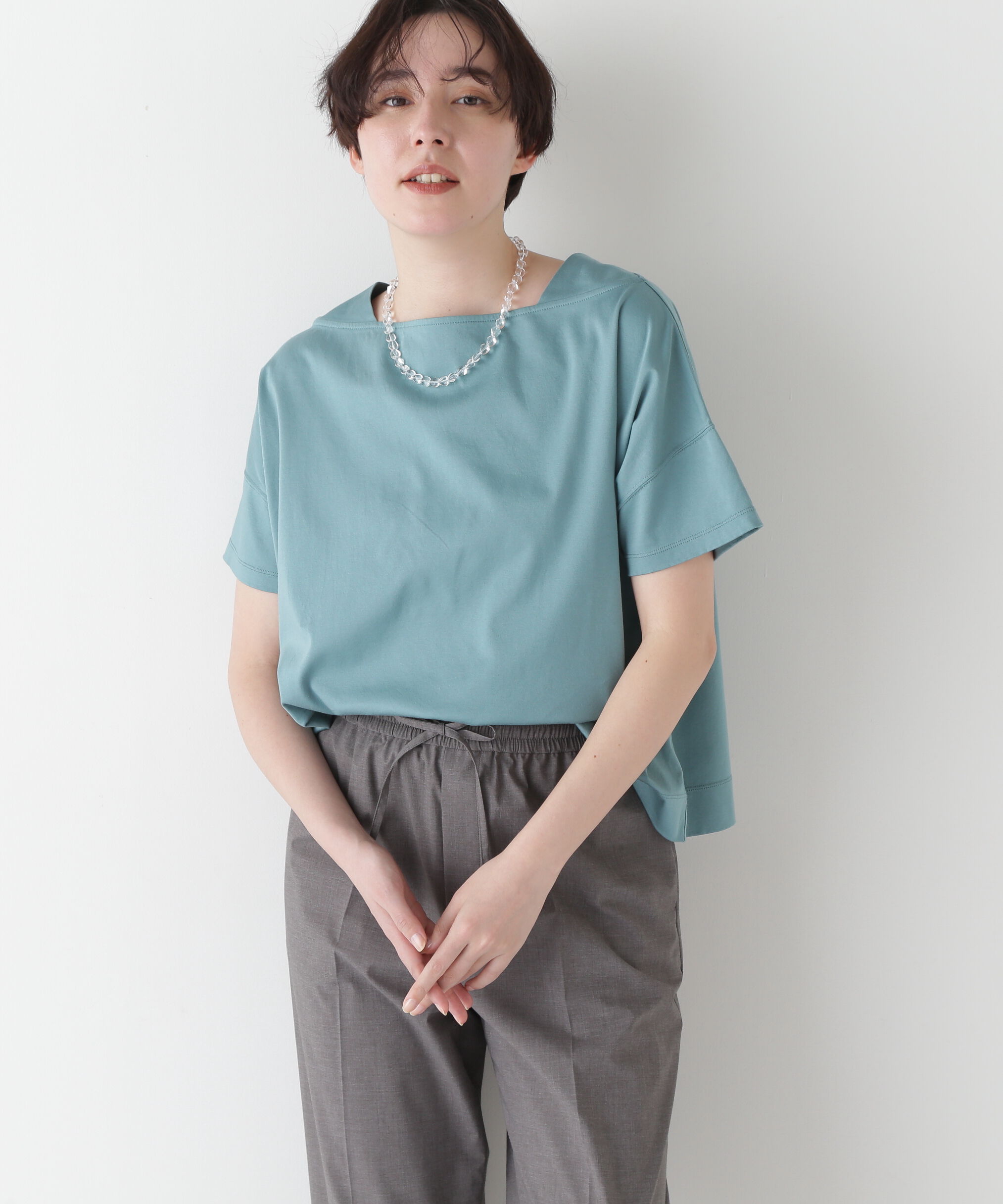  「◆≪汗ジミ軽減≫ 機能素材バック刺繍ロゴプルオーバー」|Tシャツ・カットソー|