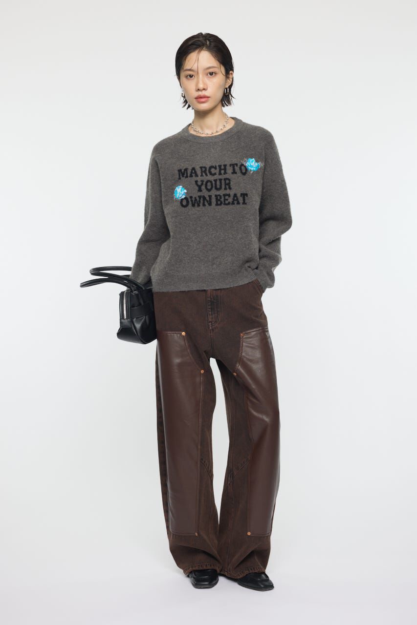 MOUSSY「FLORAL PATCH JACQUARD セーター」|ニット・セーター|