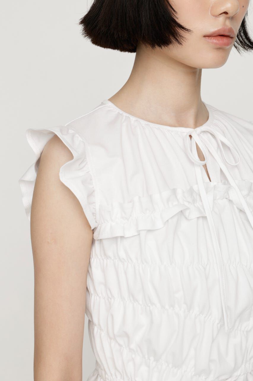 SLY「ASYMMETRY SHIRRING トップス」|タンクトップ|