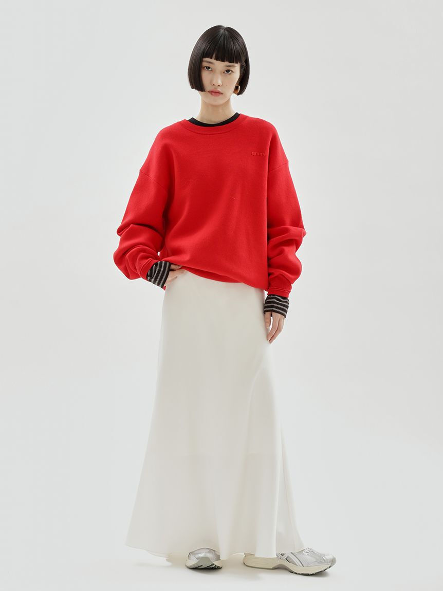 emmi atelier「emmiロゴクロップドボーダーカットソー」|Tシャツ・カットソー|