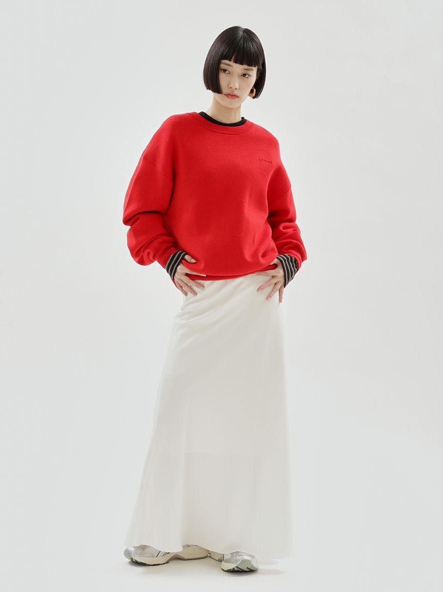 emmi atelier「emmiロゴクロップドボーダーカットソー」|Tシャツ・カットソー|