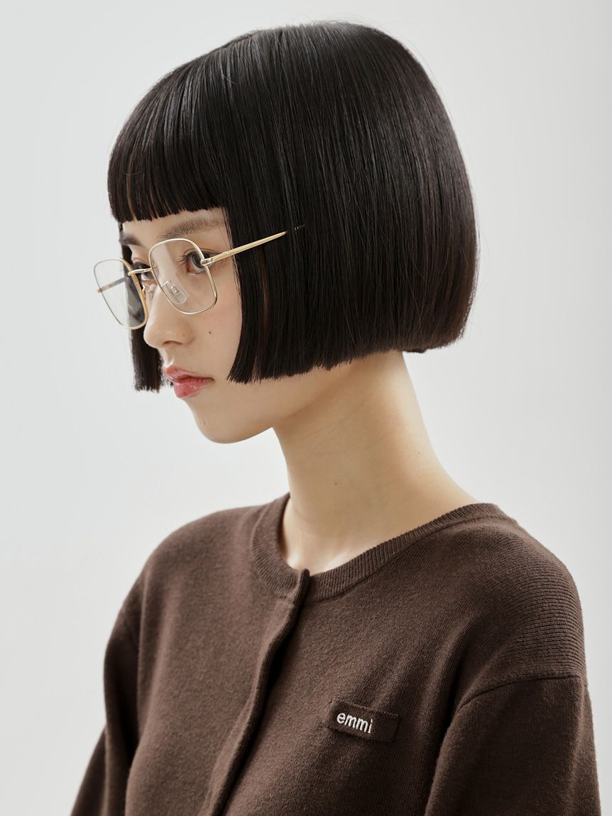 emmi atelier「【ONLINE限定カラーあり】emmiロゴクルーネックニットカーディガン」|カーディガン|