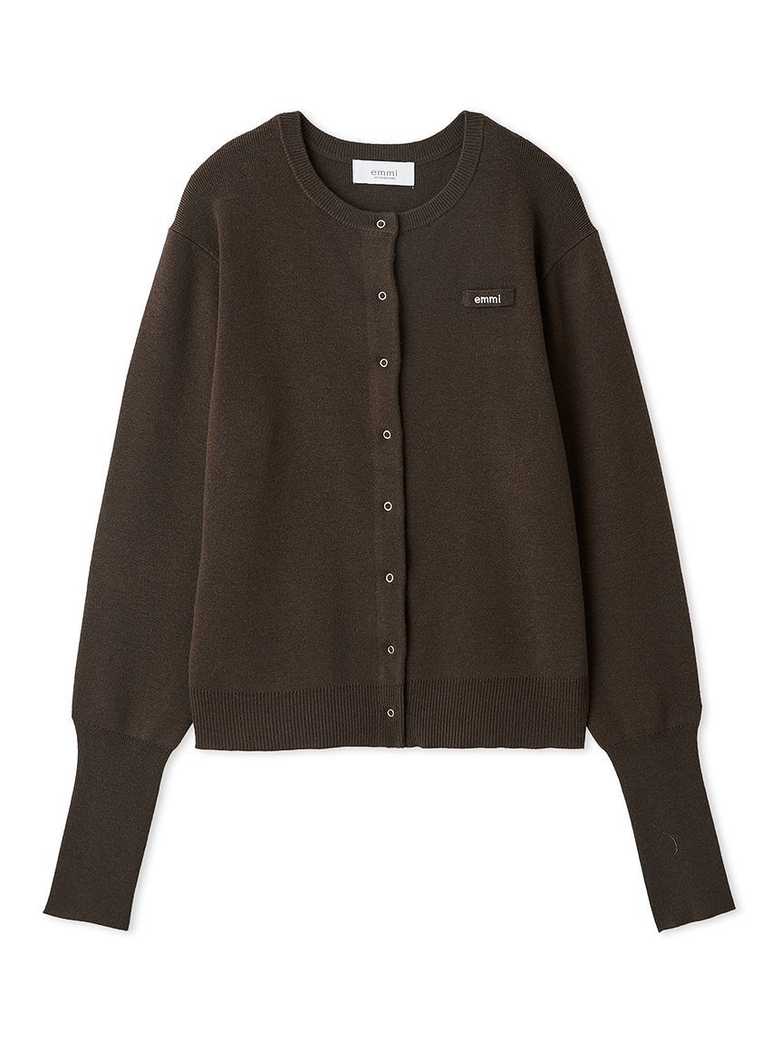 emmi atelier「【ONLINE限定カラーあり】emmiロゴクルーネックニットカーディガン」|カーディガン|