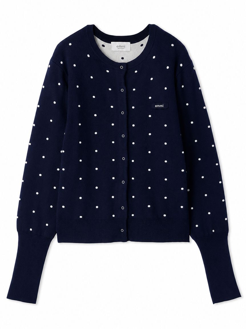 emmi atelier「【ONLINE限定カラーあり】emmiロゴクルーネックニットカーディガン」|カーディガン|