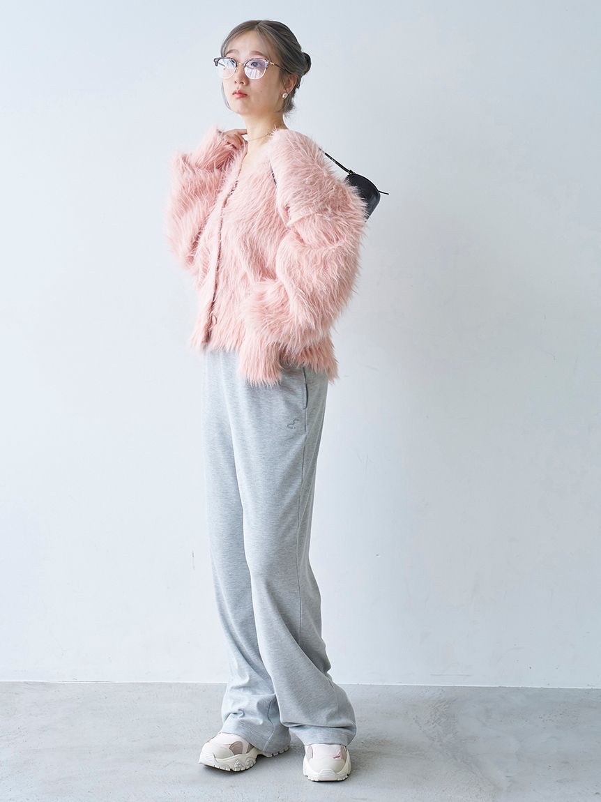 emmi atelier「Vネックシャギーニットカーディガン」|カーディガン|