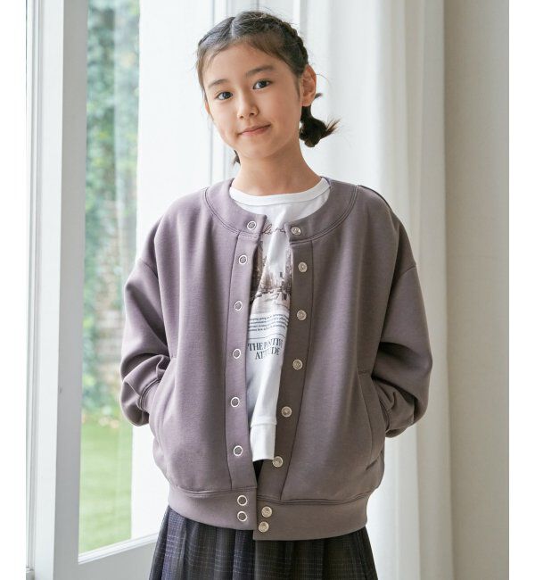 ikka kids「【洗濯機で洗える／親子コーデ】ダンボールドットボタンカーディガン（120~160cm）」|Tシャツ・カットソー|