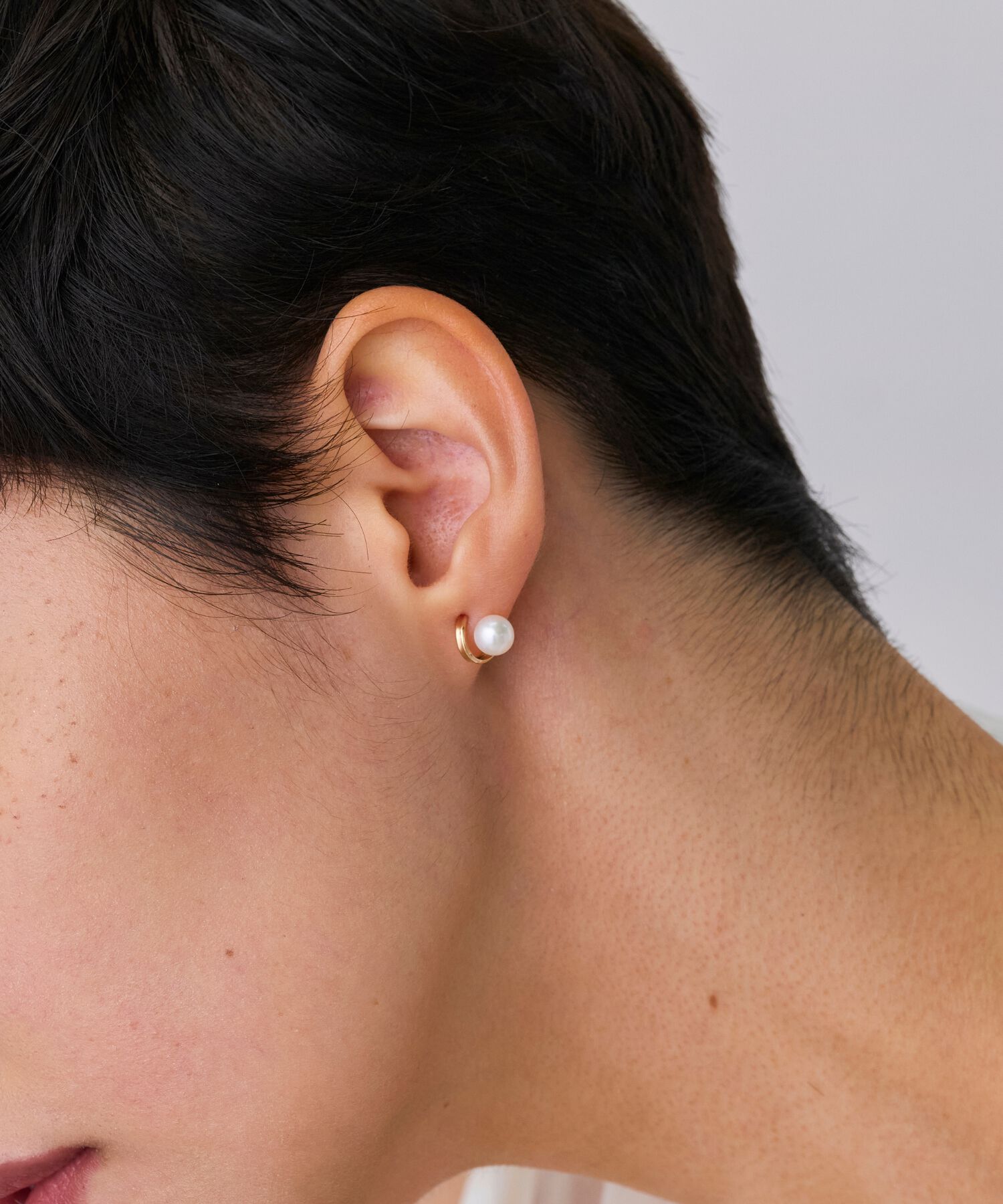 JUPITER「【K10】淡水パールフープフォルムピアス」|ピアス|