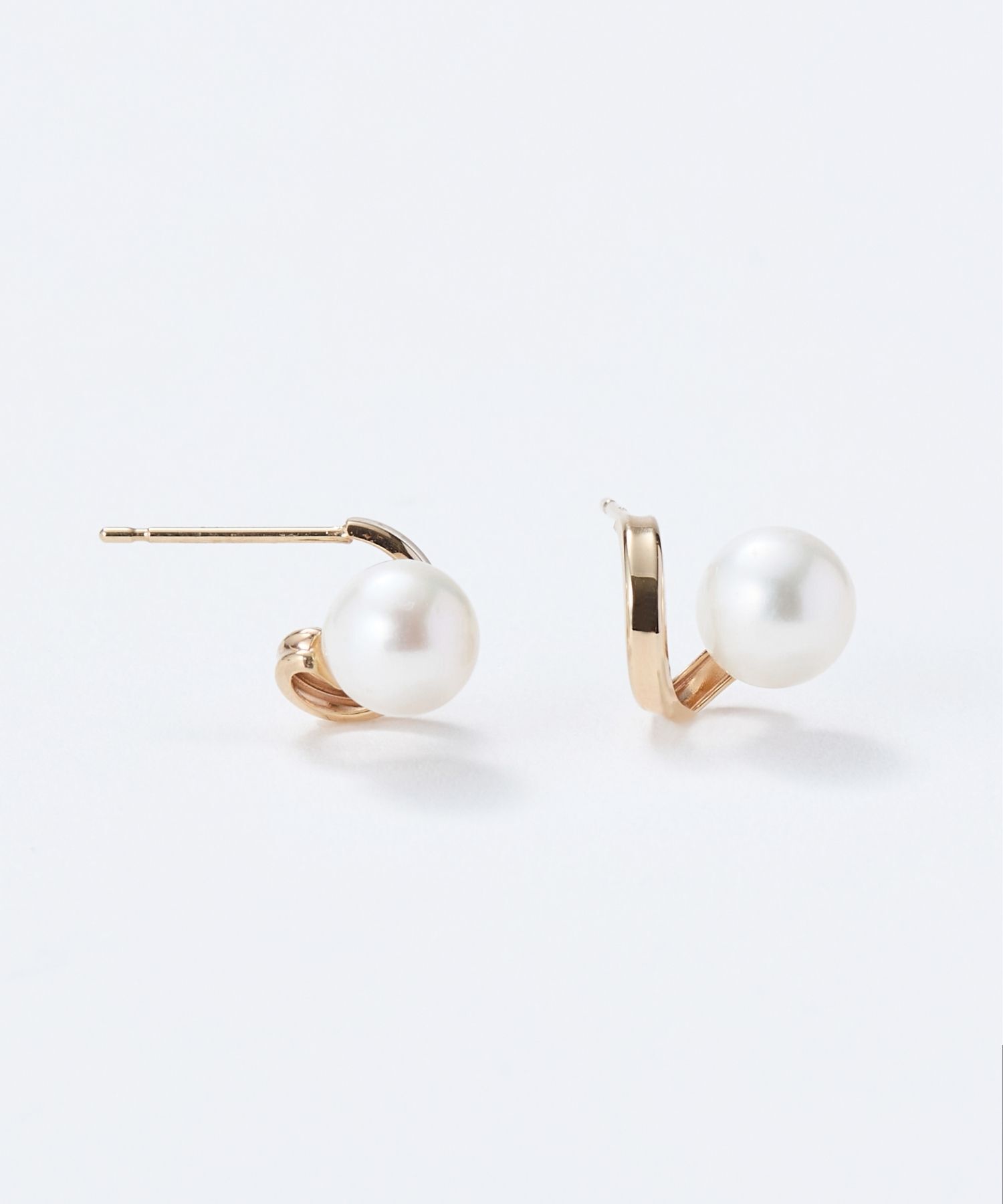 JUPITER「【K10】淡水パールフープフォルムピアス」|ピアス|