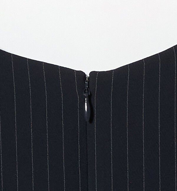 UNITED ARROWS「Drapy タック ノースリーブ ストライプ ワンピース ‐ウォッシャブル‐」|ワンピース|
