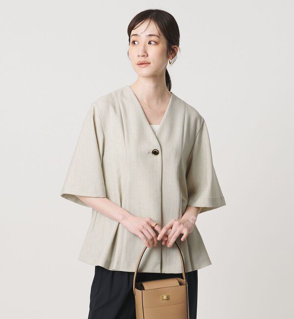 UNITED ARROWS「Spiree ストライプ ブラウス ‐ウォッシャブル‐」|シャツ・ブラウス|