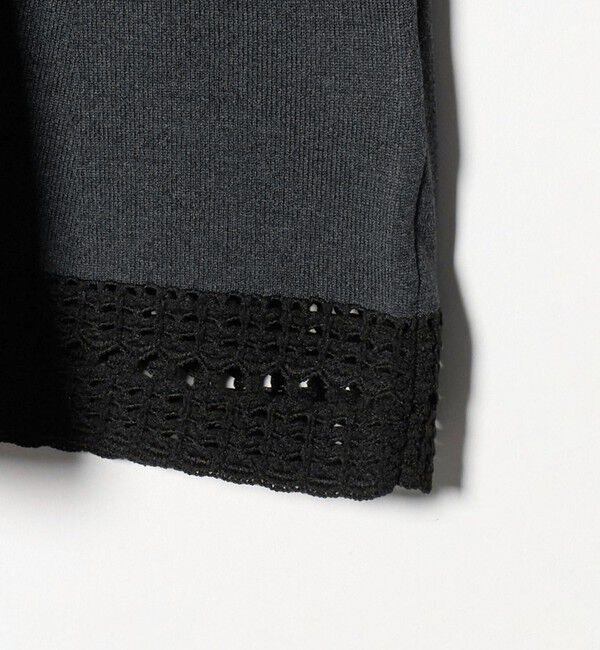 UNITED ARROWS「Vネック ニット ショートスリーブ チュニック」|ニット・セーター|