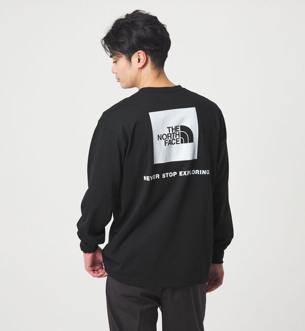 UNITED ARROWS green label relaxing「＜THE NORTH FACE＞バック スクエアロゴ ロングスリーブ 長袖 Tシャツ」|Tシャツ・カットソー|BLACK