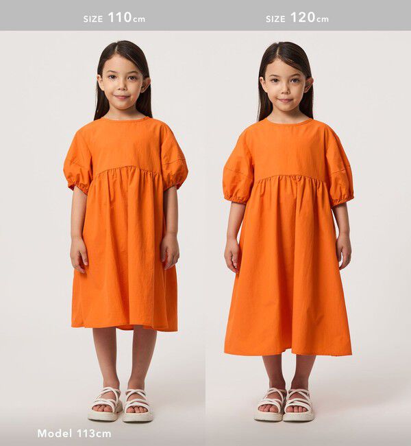 UNITED ARROWS green label relaxing「バックリボン タッサー ワンピース / キッズ 100cm-130cm」|ワンピース|