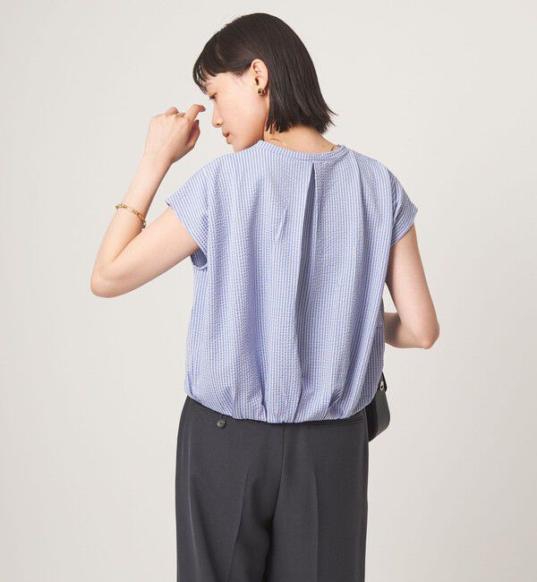UNITED ARROWS green label relaxing「サッカー タック フレンチスリーブ カットソー UVカット」|Tシャツ・カットソー|
