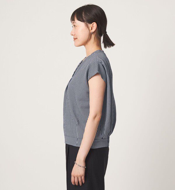 UNITED ARROWS green label relaxing「サッカー タック フレンチスリーブ カットソー UVカット」|Tシャツ・カットソー|