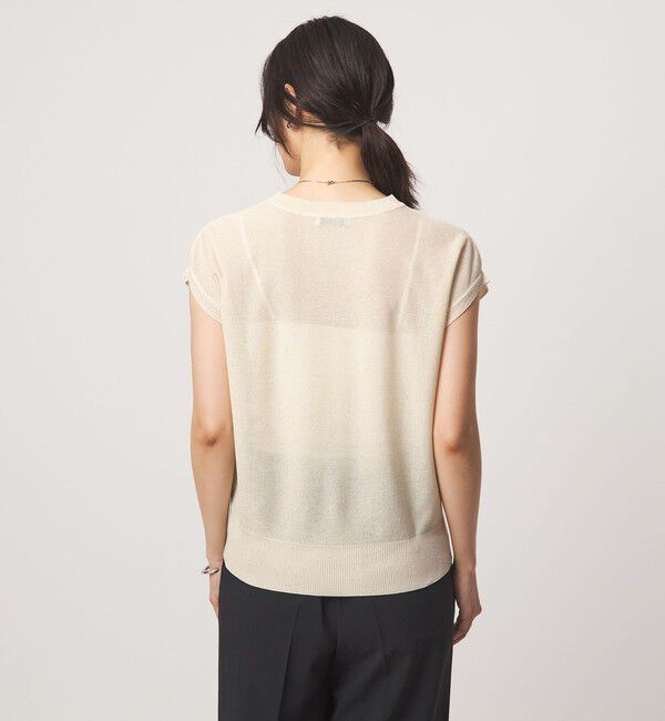 UNITED ARROWS green label relaxing「スパンコール ラメ ノースリーブ ニット」|ニット・セーター|