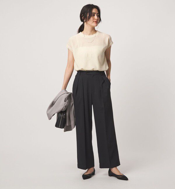 UNITED ARROWS green label relaxing「スパンコール ラメ ノースリーブ ニット」|ニット・セーター|