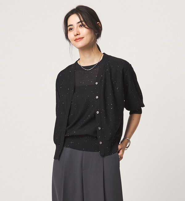 UNITED ARROWS green label relaxing「スパンコール ラメ ノースリーブ ニット」|ニット・セーター|