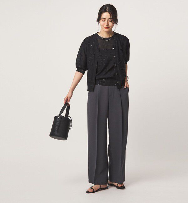 UNITED ARROWS green label relaxing「スパンコール ラメ ノースリーブ ニット」|ニット・セーター|