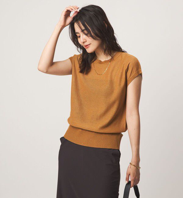 UNITED ARROWS green label relaxing「スパンコール ラメ ノースリーブ ニット」|ニット・セーター|
