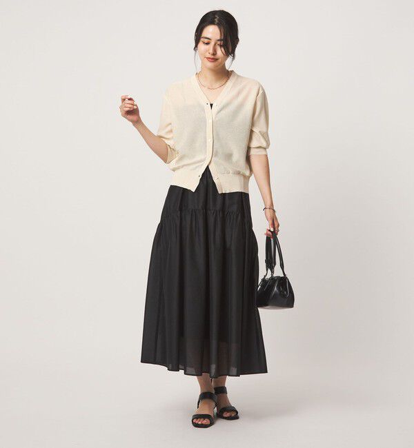 UNITED ARROWS green label relaxing「スパンコール ラメ Vネック ニット カーディガン」|カーディガン|