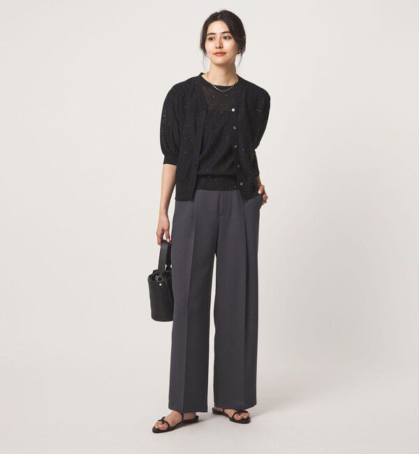 UNITED ARROWS green label relaxing「スパンコール ラメ Vネック ニット カーディガン」|カーディガン|