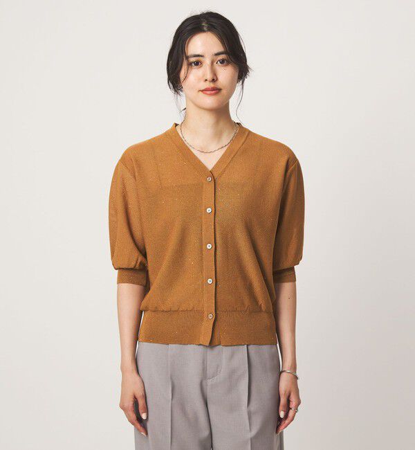UNITED ARROWS green label relaxing「スパンコール ラメ Vネック ニット カーディガン」|カーディガン|