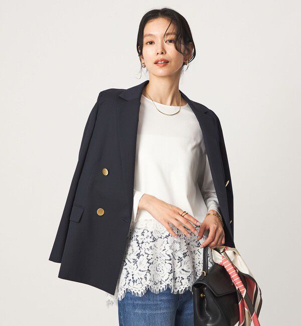 UNITED ARROWS green label relaxing「レース イレヘム プルオーバー カットソー」|Tシャツ・カットソー|
