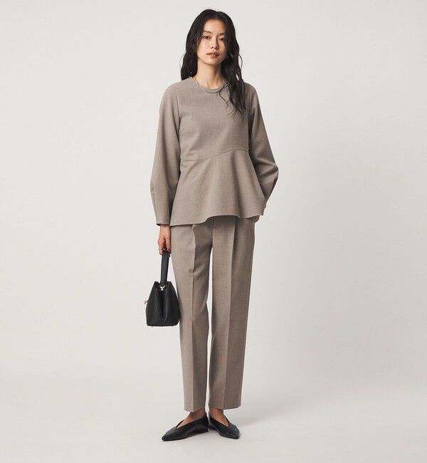 UNITED ARROWS green label relaxing「［size SHORT/TALLあり］ライト ダブルクロス テーパード パンツ」|スラックス|