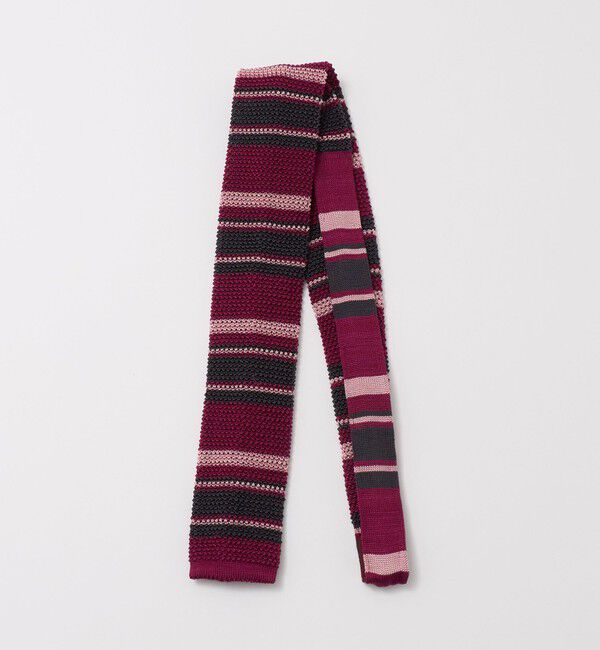 UNITED ARROWS green label relaxing「＜Bleck＞6.5cm ニット ボーダー1 ネクタイ ニットタイ」|ネクタイ・蝶ネクタイ|PINK