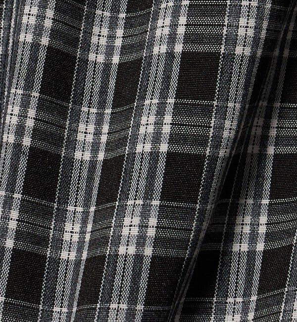 EMMEL REFINES「＜EMMEL REFINES＞EM ソデギャザー キーネック チェックシャツ」|シャツ・ブラウス|