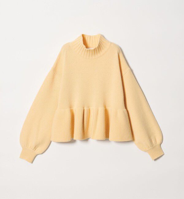 EMMEL REFINES「＜EMMEL REFINES＞EM TRNT ペプラム クルーネック ニットプルオーバー」|ニット・セーター|YELLOW
