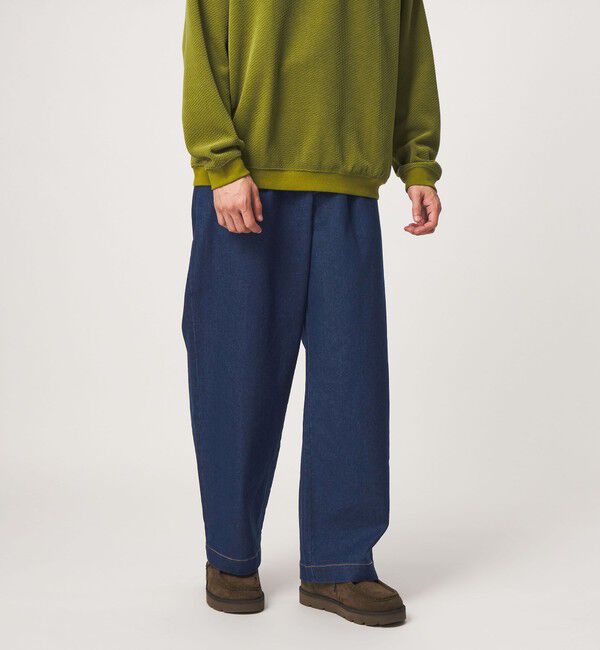UNITED ARROWS green label relaxing「【別注/WEB限定】＜3/2 WORKS＞GLR ワイド デニム パンツ」|デニム|NAVY