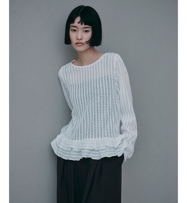EMMEL REFINES「＜EMMEL REFINES＞EM スソティアード フリル プルオーバー」|Tシャツ・カットソー|