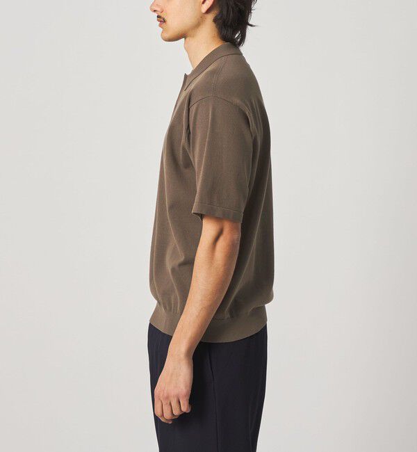 Steven Alan＞ ハイツイスト ニット ショートスリーブ ポロシャツ