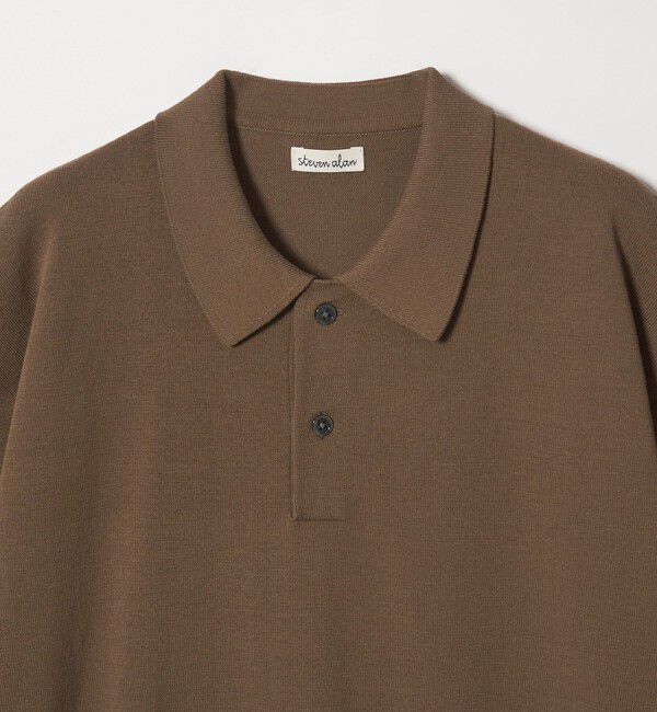 25SS Steven Alan ハイツイスト ニットポロ XL Steven Alan＞ ハイツイスト ニット ショートスリーブ ポロシャツ