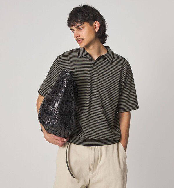Steven Alan＞ ハイツイスト ニット ショートスリーブ ポロシャツ