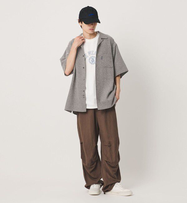 NICE WEATHER「＜NICE WEATHER＞チェックオーバー ショートスリーブ シャツ」|シャツ・ブラウス|