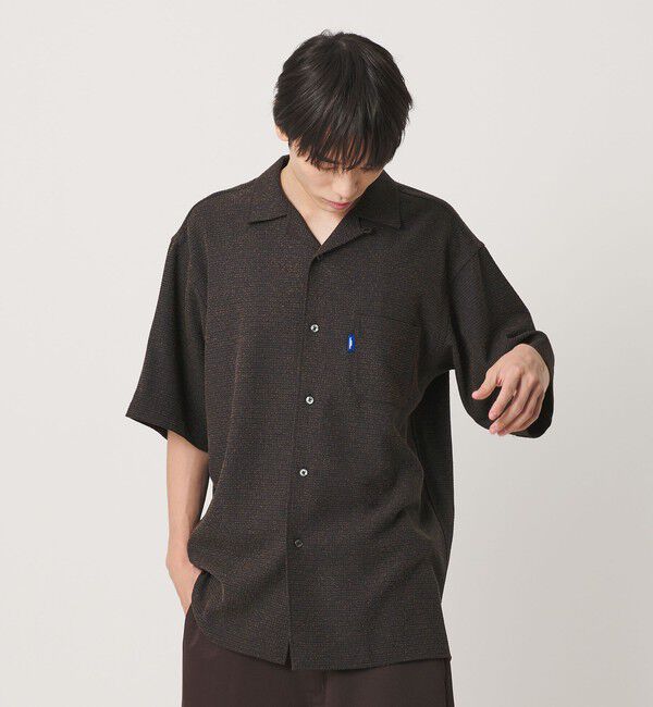 NICE WEATHER「＜NICE WEATHER＞チェックオーバー ショートスリーブ シャツ」|シャツ・ブラウス|