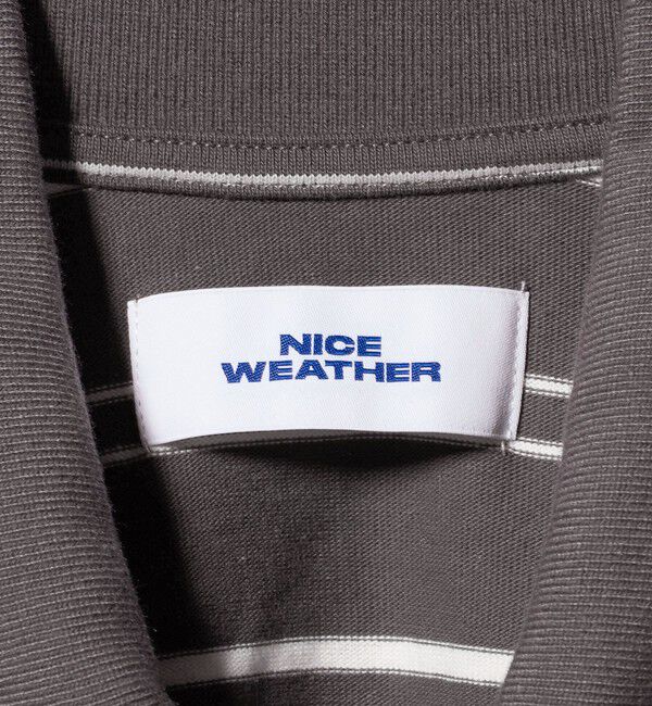 NICE WEATHER「＜NICE WEATHER＞ボーダー ショートスリーブ ポロシャツ」|ポロシャツ|
