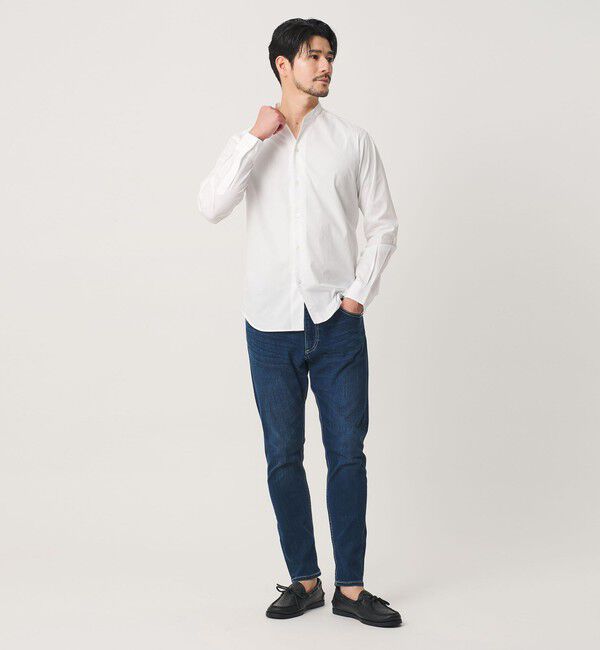 BEAUTY&YOUTH UNITED ARROWS「【WEB限定 WARDROBE SMART】コットン バンドカラー スキッパー シャツ」|シャツ・ブラウス|