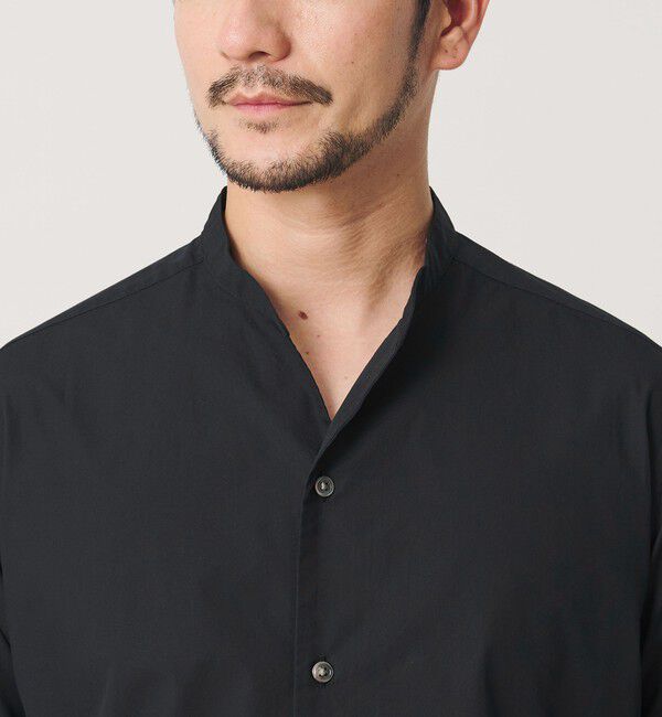 BEAUTY&YOUTH UNITED ARROWS「【WEB限定 WARDROBE SMART】コットン バンドカラー スキッパー シャツ」|シャツ・ブラウス|