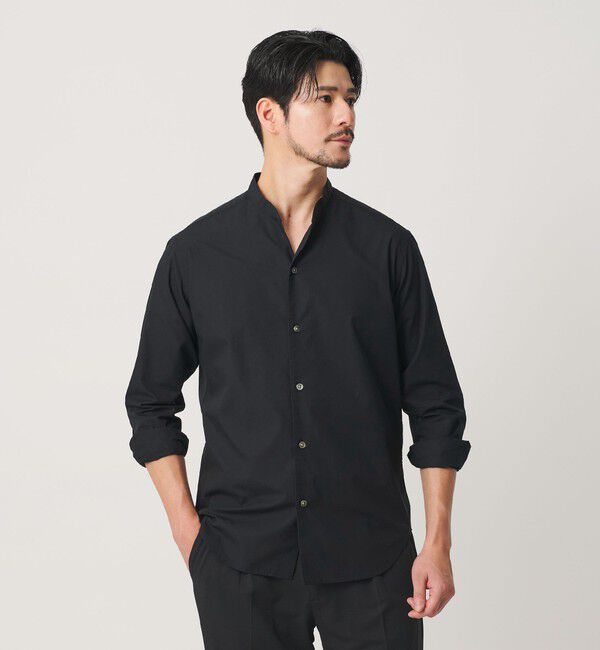 BEAUTY&YOUTH UNITED ARROWS「【WEB限定 WARDROBE SMART】コットン バンドカラー スキッパー シャツ」|シャツ・ブラウス|