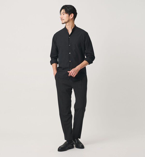 BEAUTY&YOUTH UNITED ARROWS「【WEB限定 WARDROBE SMART】コットン バンドカラー スキッパー シャツ」|シャツ・ブラウス|