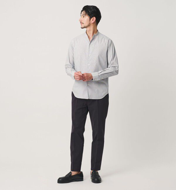 BEAUTY&YOUTH UNITED ARROWS「【WEB限定 WARDROBE SMART】コットン バンドカラー スキッパー シャツ」|シャツ・ブラウス|