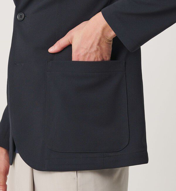 BEAUTY&YOUTH UNITED ARROWS「【WEB限定 WARDROBE SMART】エアリーピケ ジャージ 2B ジャケット」|テーラードジャケット|